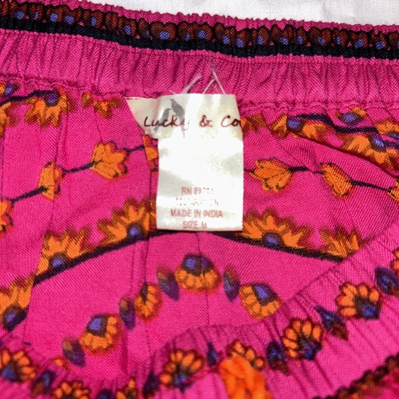 Lucky & Coco Bright & Vivid Colorful Floral Patterned Maxi Skirt Size M - Picture 13 of 16